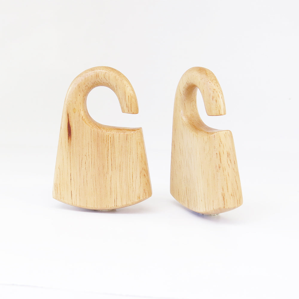 White Wood Hmong Ear Weights